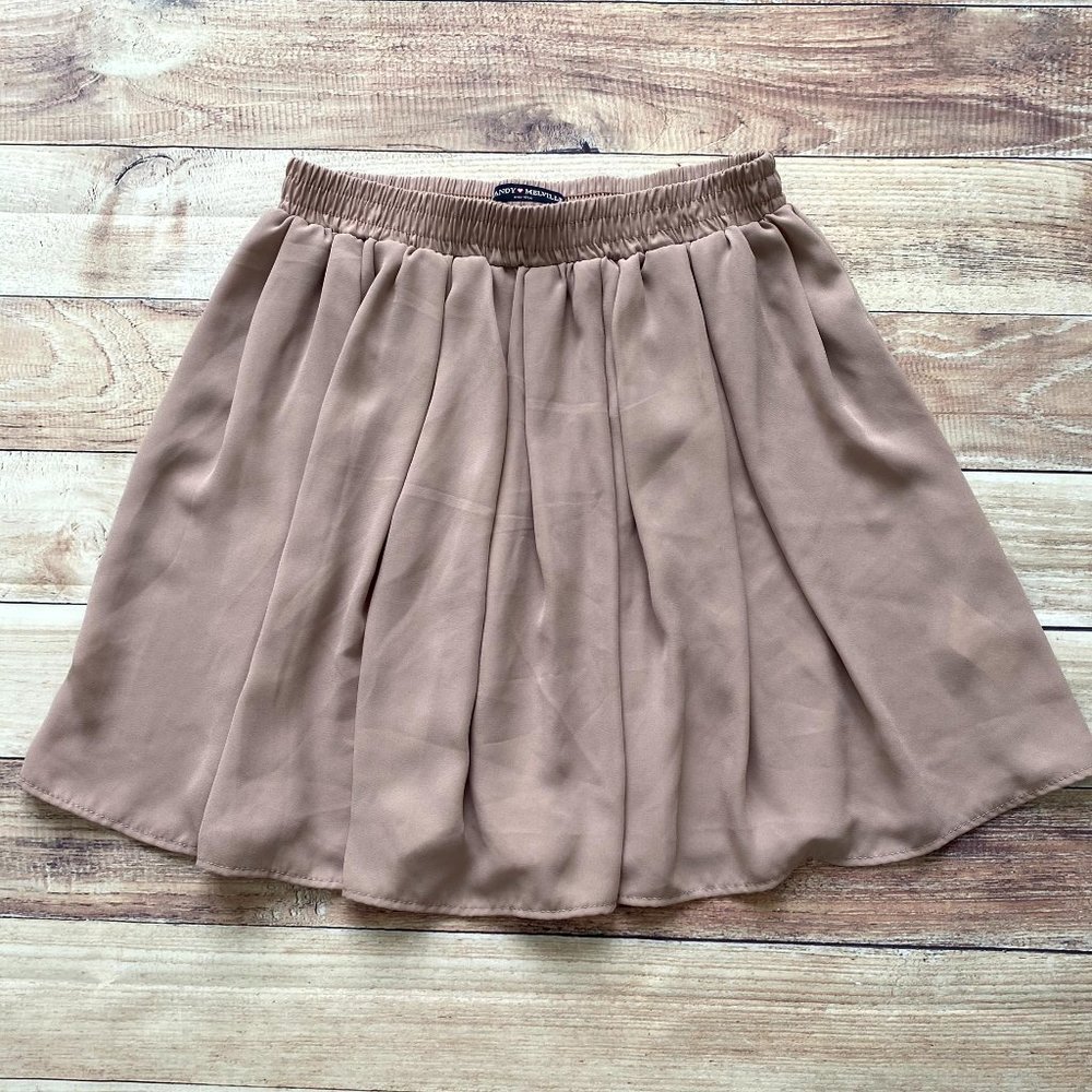 Brandy Melville A-Line Mini Skirt in Tan | One size